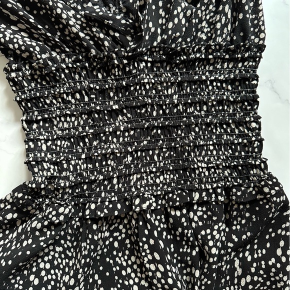 NWT Max Studio London US M Smocked Dot-Print Jumpsuit - Picture 8 of 15